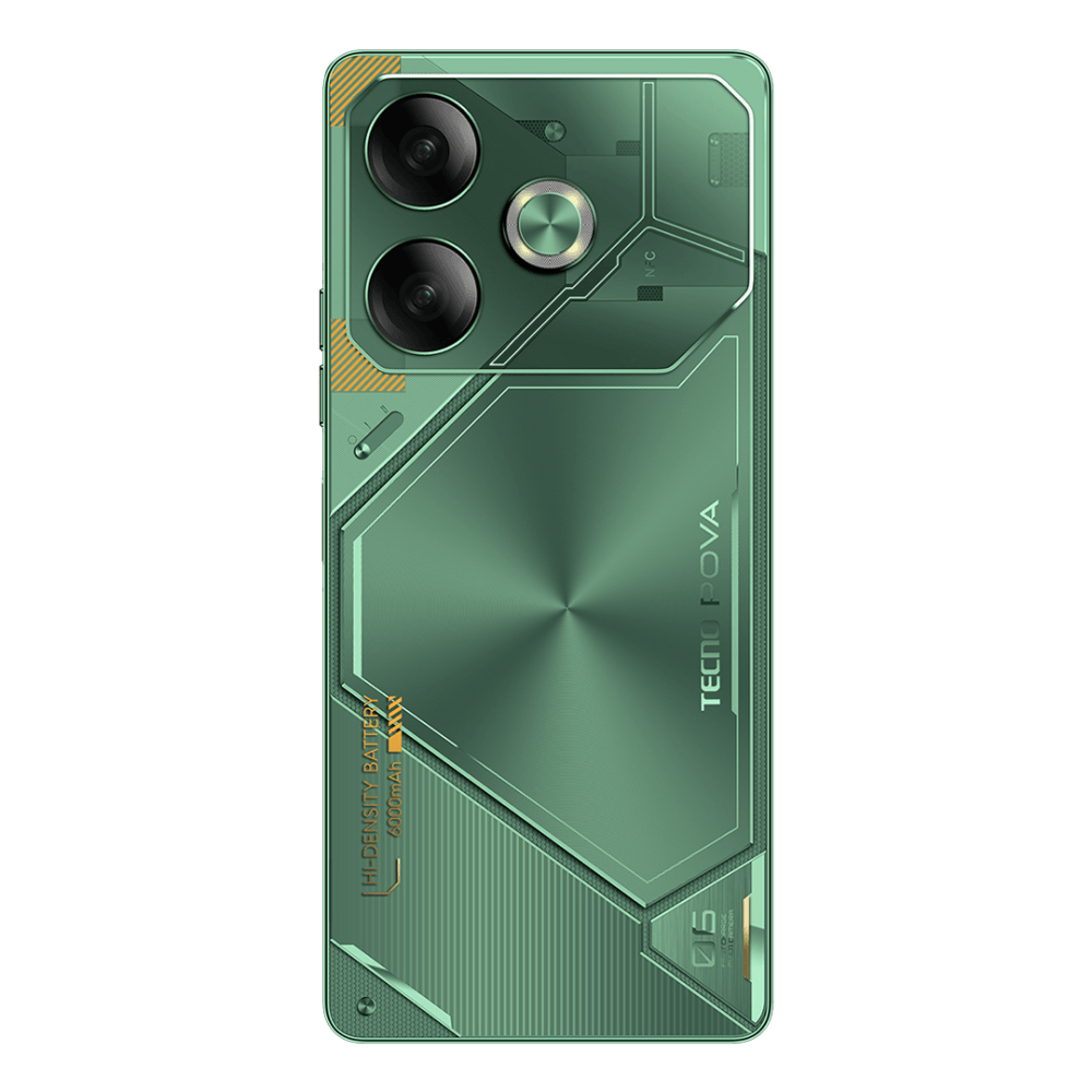 LI7 POVA 6 256+12 Comet Green, 6.78" Asahi Glass, 20:9, 2436 x 1080 Mpix, 2.2GHz, 8 Core, 12GB RAM, 256GB, up to 1TB flash, 108Мп+AI/32Мп, 2 Sim, 4G, BT v5.3, WiFi 802.11 b/g/n, GPS/AGPS, GLONASS, NFC, Type-C, 6000mAh, Android 14, 225g, 165,5 ммx76.13 ммx